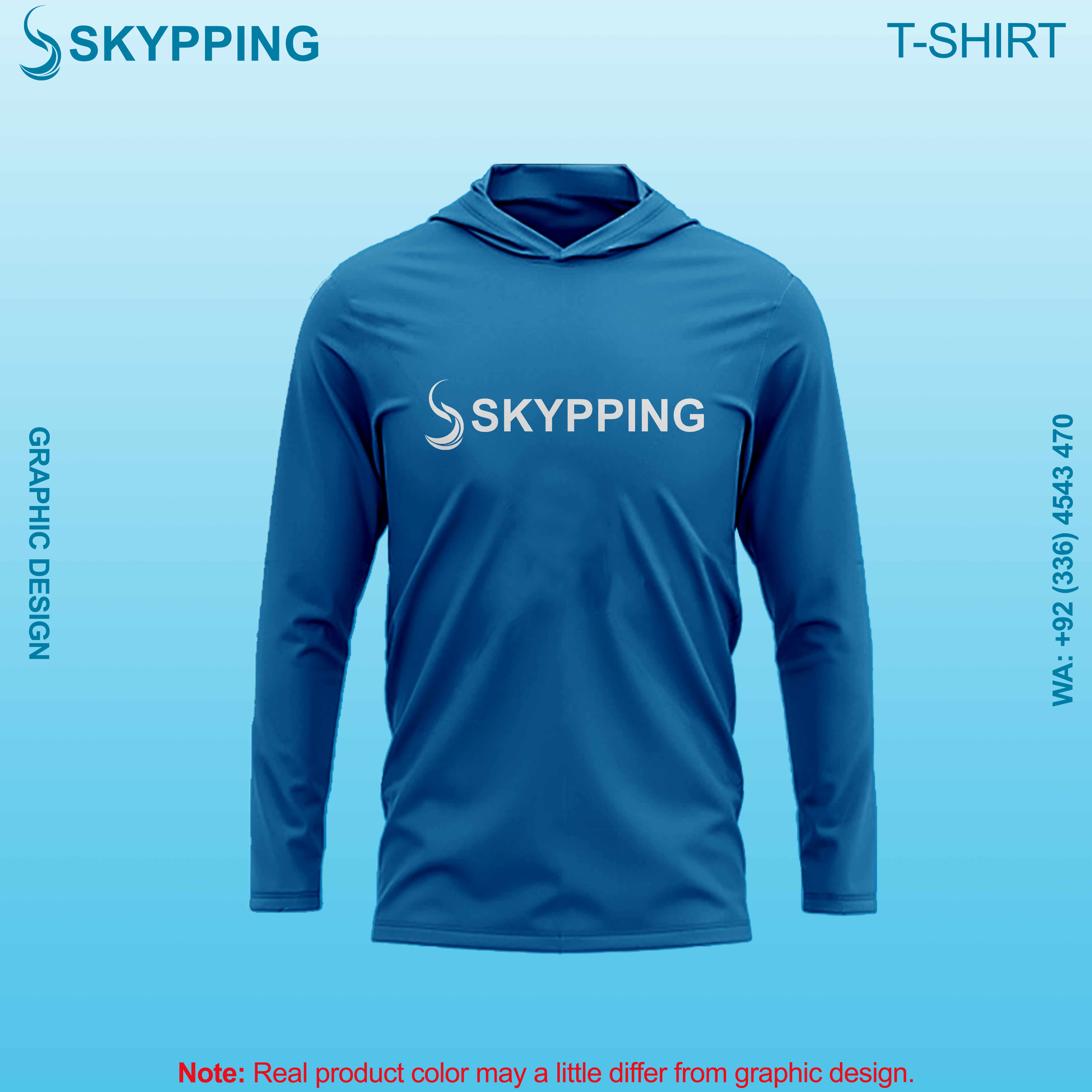 Hooded Long sleeve set-in style round neck t-shirts for men